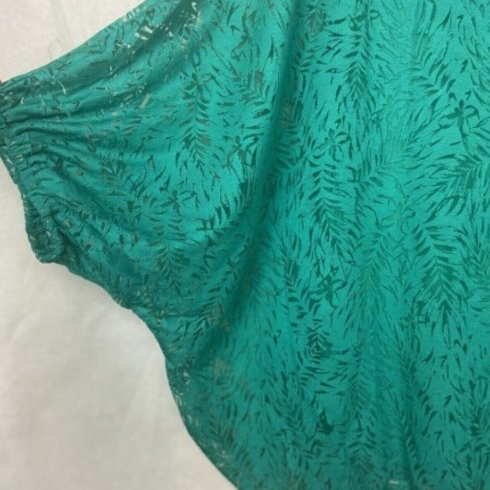 Janina Women's Size XX L 48 Shirt blouse top Green lace top